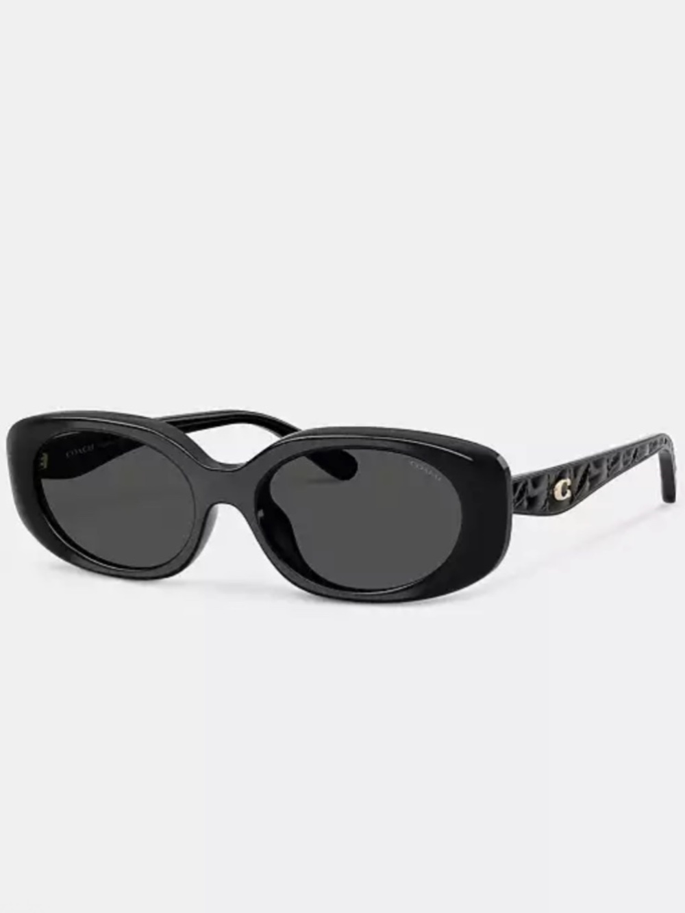 Coach Quilted Oval Rectangle Sunglasses NEW